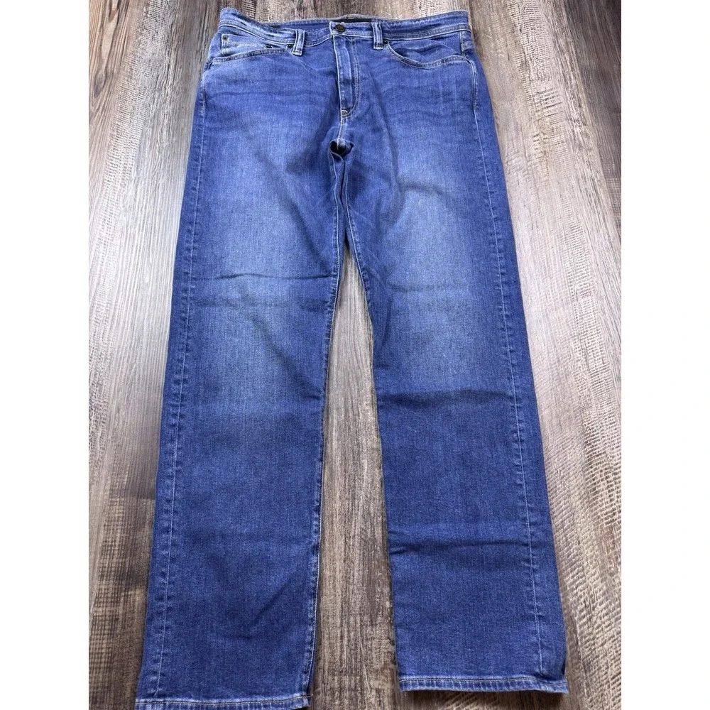 Revtown Decade Denim Jeans Mens 34x30‎ Blue Automatic Stretch Straight Leg